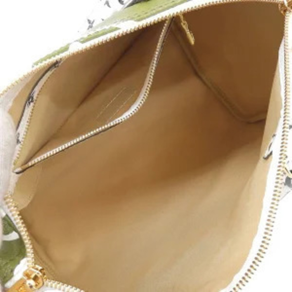 Louis Vuitton Monogram Giant Speedy Top Handle Bag Canvas Leather Cream - Picture 8 of 10